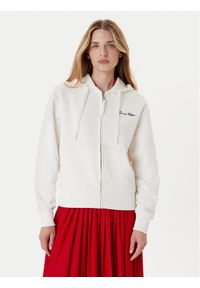 TOMMY HILFIGER - Tommy Hilfiger Bluza Script WW0WW45742 Écru Regular Fit. Materiał: bawełna
