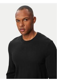 BOSS Sweter H-Leno 50565469 Czarny Regular Fit. Kolor: czarny. Materiał: wełna #5