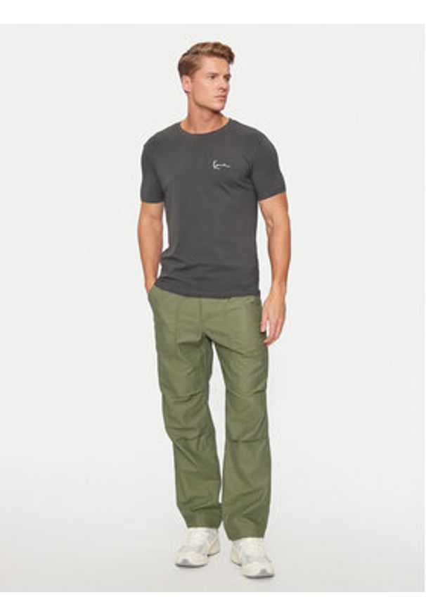 Karl Kani T-Shirt Small Signature 60300108 Czarny Slim Fit. Kolor: czarny. Materiał: bawełna