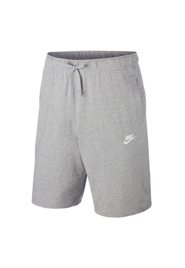 Nike - Spodenki dresowe męskie NIKE NSW CLUB bawełniane. Kolor: szary. Materiał: dresówka, bawełna. Długość: krótkie. Sezon: lato