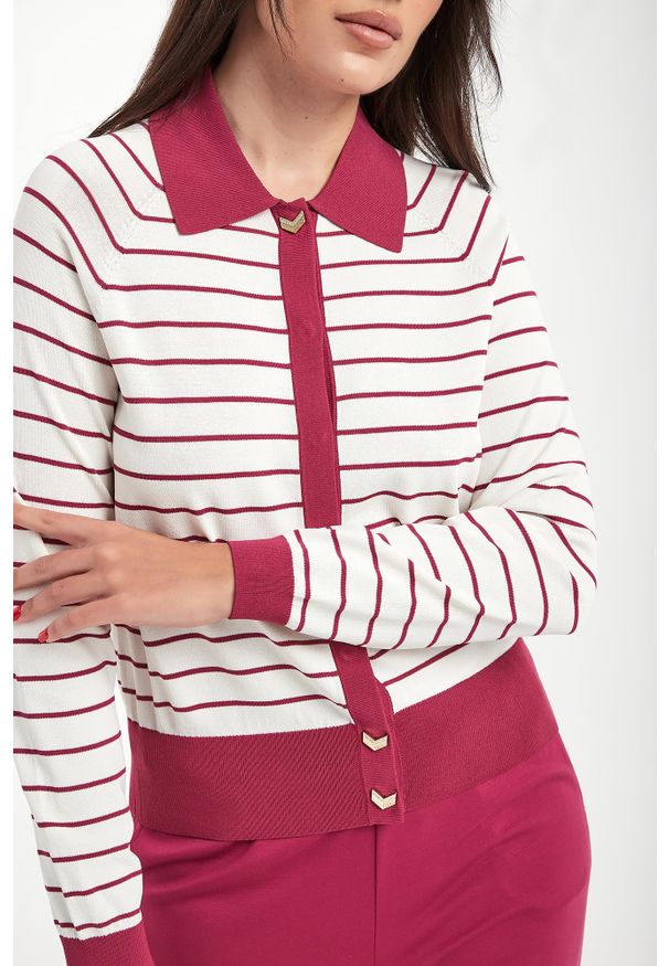 Liu Jo - Sweter damski w paski LIU JO. Wzór: paski