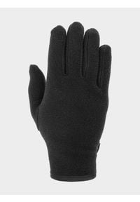 4f - Rękawiczki polarowe Touch Screen. Kolor: czarny. Materiał: polar #1