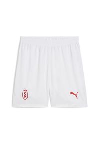 Puma - Męskie szorty piłkarskie Stade Reims PUMA White Red. Kolor: biały, czerwony, wielokolorowy. Materiał: dzianina. Sport: piłka nożna