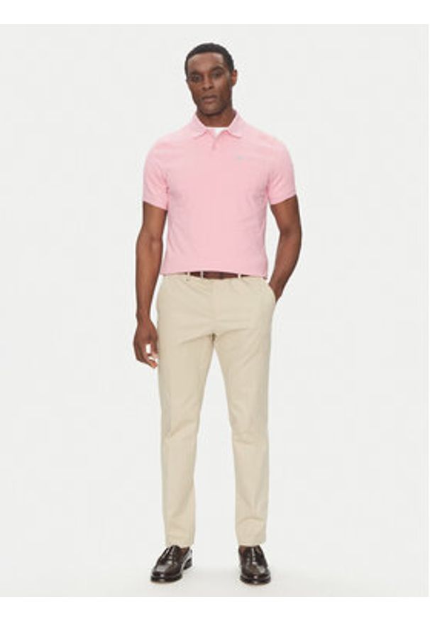 Barbour Polo Original Sport MML0358PI51 Różowy Tailored Fit. Typ kołnierza: polo. Kolor: różowy. Materiał: bawełna. Styl: sportowy