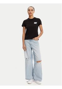 Tommy Jeans T-Shirt Bubble DW0DW21338 Czarny Regular Fit. Kolor: czarny. Materiał: bawełna #3