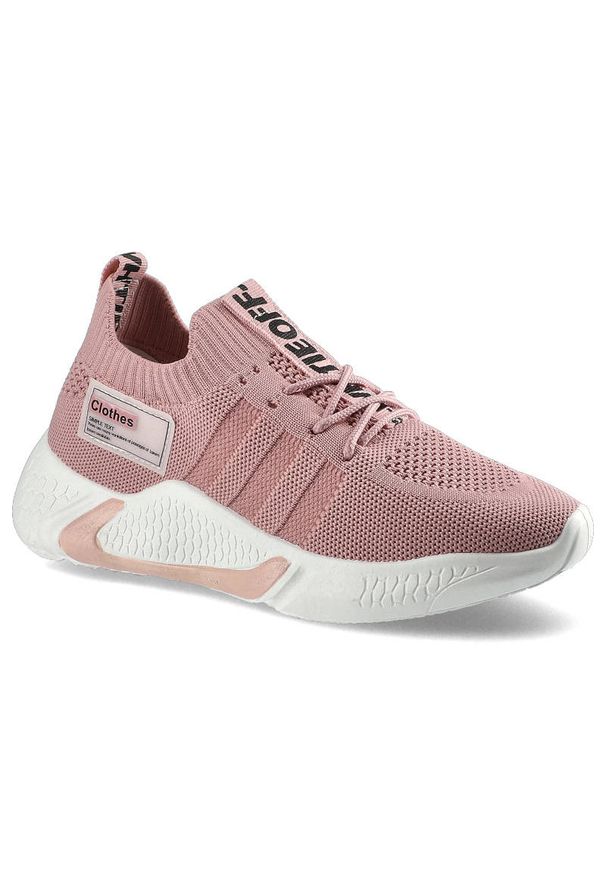 Różowe Sneakersy Damskie Artiker Modne Półbuty. Okazja: na co dzień. Kolor: różowy. Materiał: jeans, materiał. Szerokość cholewki: normalna