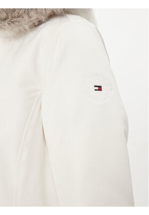 TOMMY HILFIGER - Tommy Hilfiger Parka WW0WW39864 Écru Regular Fit. Materiał: syntetyk