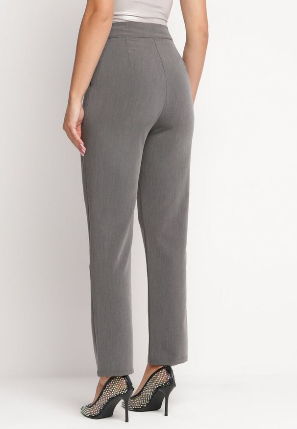 Born2be - Szare Spodnie Garniturowe Etnara. Stan: podwyższony. Kolor: szary