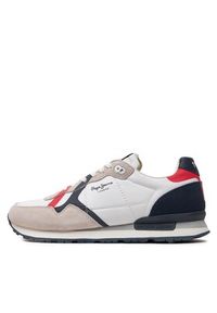 Pepe Jeans Sneakersy Brit Road M PMS40007 Biały. Kolor: biały. Materiał: materiał #7