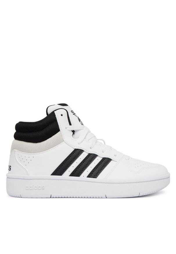 Adidas - adidas Sneakersy Hoops Mid Classic Shoes KI1077 Biały. Kolor: biały. Materiał: skóra