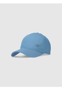 4f - 4F Czapka z daszkiem strapback uniseks - niebieska XS/S. Kolor: niebieski. Materiał: bawełna, materiał. Sezon: lato. Styl: sportowy