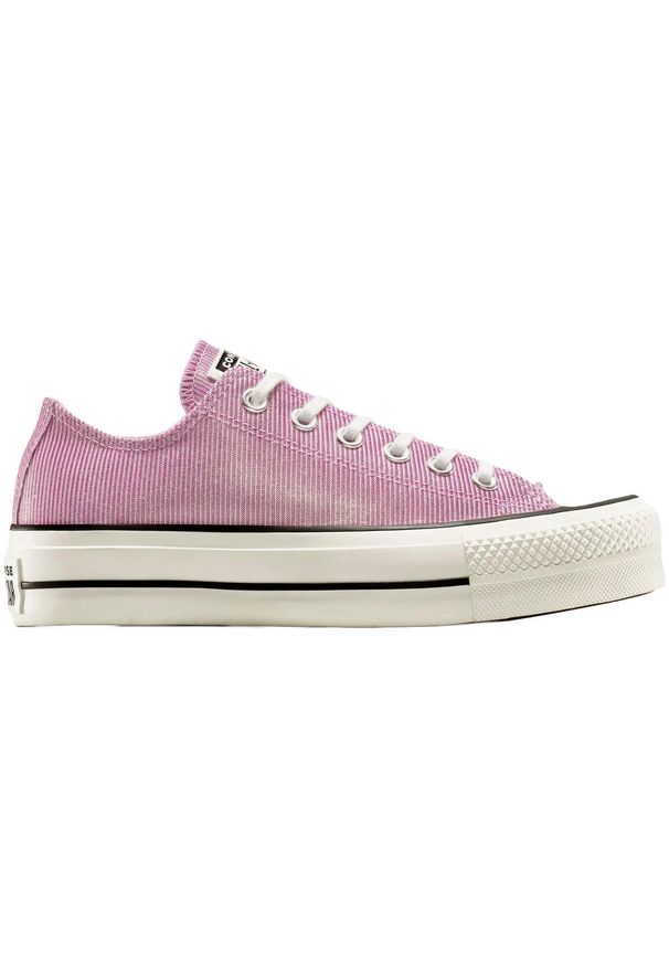 Buty sportowe Converse Chuck Taylor All Star Lift Sparkle Shine. Kolor: różowy. Materiał: materiał. Styl: sportowy