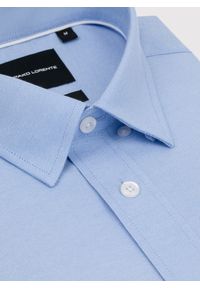 Pako Lorente - PAKO LORENTE - Niebieska koszula męska. Kolor: niebieski. Materiał: bawełna, poliester. Długość rękawa: długi rękaw. Długość: długie #7