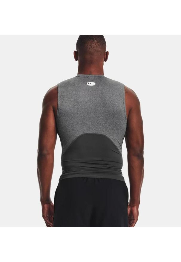 Under Armour - Koszulka męska tank top UNDER ARMOUR 1361522 bez rękawów. Kolor: szary. Długość rękawa: bez rękawów. Sport: bieganie