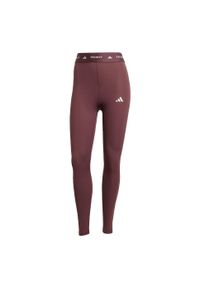 Adidas - Legginsy TECHFIT 7/8. Kolor: brązowy, różowy, wielokolorowy. Materiał: materiał. Technologia: Techfit (Adidas)