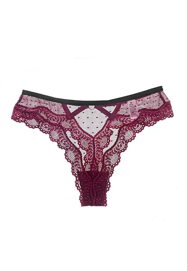 Intica - Stringi koronkowe z paseczkami na specjalne okazje Guenievre. Kolor: czerwony. Materiał: koronka. Wzór: koronka