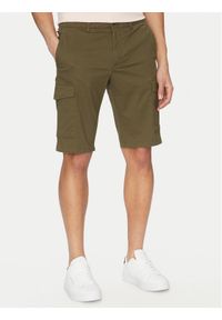 TOMMY HILFIGER - Tommy Hilfiger Szorty materiałowe John MW0MW31244 Khaki Regular Fit. Kolor: brązowy. Materiał: bawełna