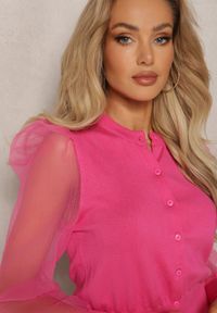 Renee - Fuksjowy Kardigan Bluzka Roseanna. Kolor: różowy. Materiał: dzianina. Długość rękawa: długi rękaw. Długość: długie #5