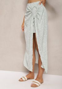 Renee - Jasnozielona Spódnica Arresine. Okazja: na co dzień. Kolor: zielony. Materiał: jedwab. Wzór: aplikacja. Styl: elegancki, casual #3