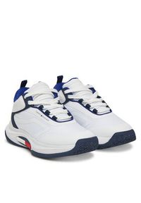 TOMMY HILFIGER - Tommy Hilfiger Sneakersy Low Cut Lace-Up T3B9-33884-1695 Biały. Kolor: biały. Materiał: materiał #5
