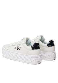 Calvin Klein Jeans Sneakersy Bold Platf Low Lace Lth Ml Met YW0YW01431 Biały. Kolor: biały