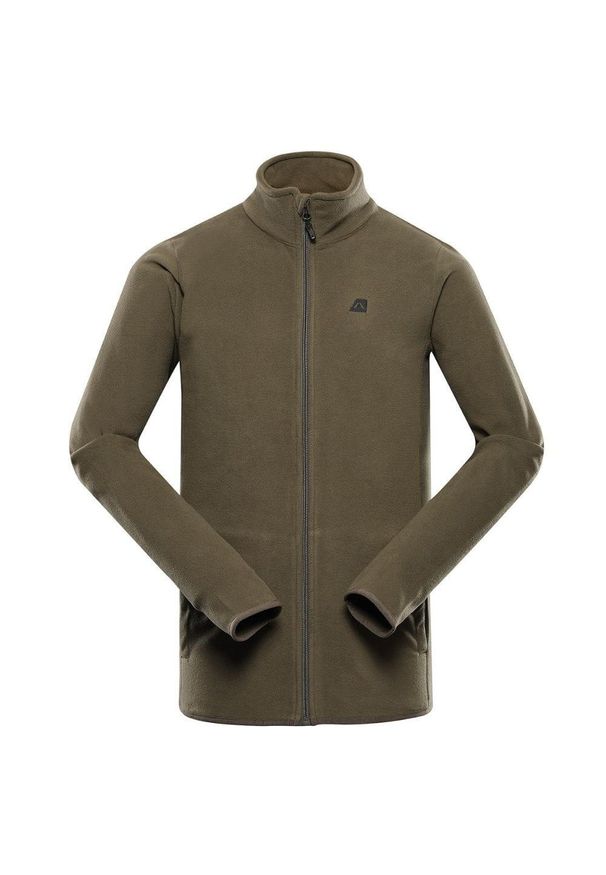 ALPINE PRO - Bluza męska polarowa rozpinana Alpine Pro Sius 2. Kolor: zielony. Materiał: polar. Sport: turystyka piesza, wspinaczka
