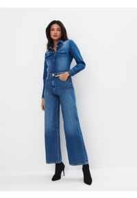 Mohito - Jeansy wide leg - Niebieski. Kolor: niebieski #2