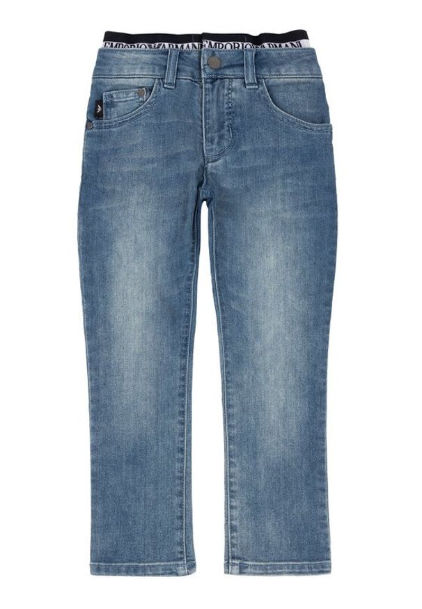 Emporio Armani Jeansy 3H4J17 4DFNZ 0942 Granatowy Slim Fit. Kolor: niebieski. Materiał: jeans