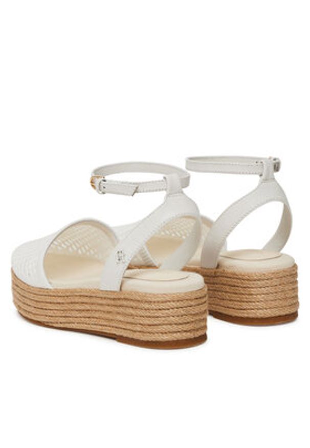 TOMMY HILFIGER - Tommy Hilfiger Espadryle Knit Mesh Espadrille Platform FW0FW08743 Biały. Kolor: biały. Materiał: materiał. Obcas: na platformie