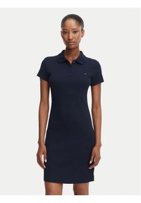 Tommy Jeans Sukienka codzienna Bodycon DW0DW22852 Granatowy Slim Fit. Okazja: na co dzień. Kolor: niebieski. Materiał: bawełna. Typ sukienki: bodycon, proste. Styl: casual #1