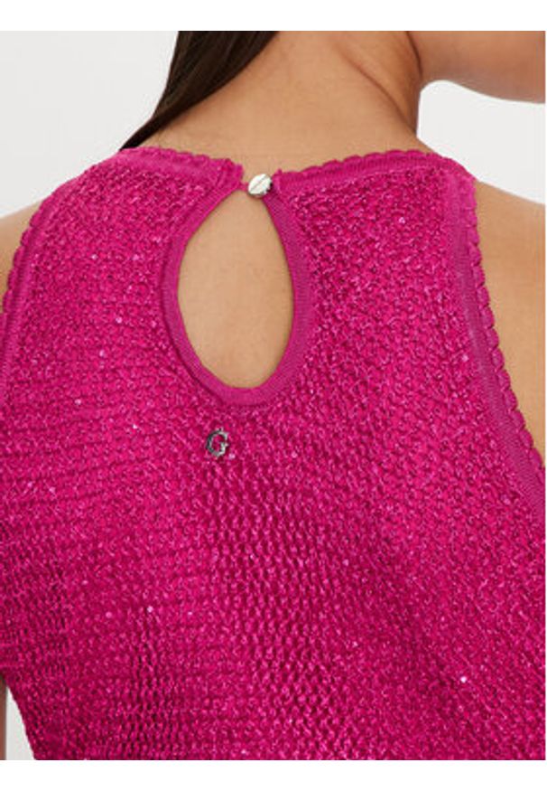 Guess Sukienka letnia W4YK50 Z37G0 Różowy Regular Fit. Kolor: różowy. Materiał: syntetyk. Sezon: lato