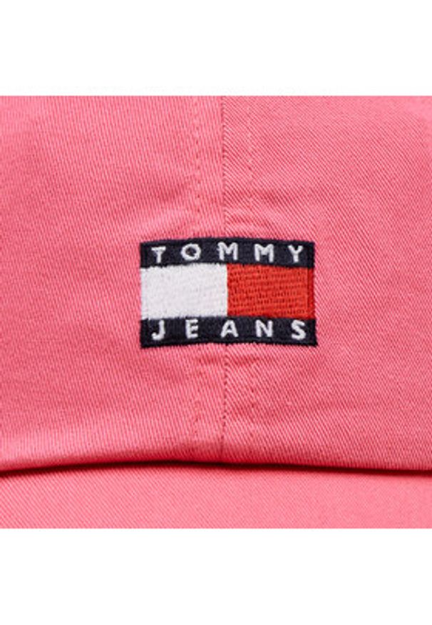 Tommy Jeans Czapka z daszkiem Heritage AW0AW15848 Różowy. Kolor: różowy. Materiał: bawełna