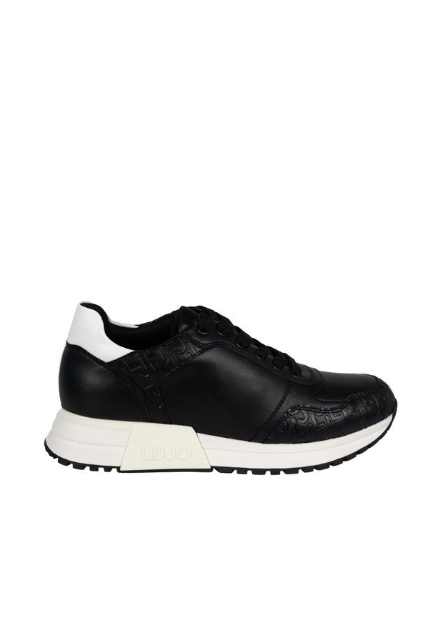 Liu Jo Sneakersy "Kiss 502" | 4A3713EX014 | Kobieta | Czarny. Okazja: na co dzień. Nosek buta: okrągły. Kolor: czarny. Materiał: skóra ekologiczna