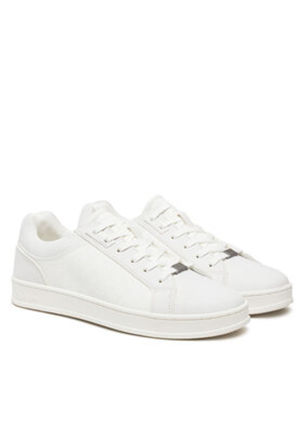 Calvin Klein Sneakersy Low Top Lace Up Nb Mono HM0HM01768 Biały. Kolor: biały. Materiał: skóra