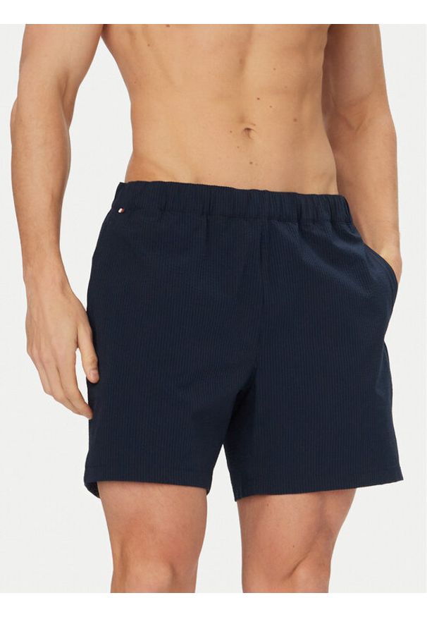 TOMMY HILFIGER - Tommy Hilfiger Szorty sportowe Dover Performance MW0MW42665 Granatowy Regular Fit. Kolor: niebieski. Materiał: syntetyk. Styl: sportowy