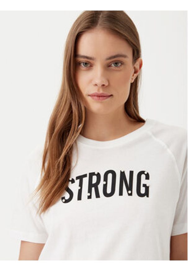 JDY T-Shirt Nina 15342612 Biały Loose Fit. Kolor: biały. Materiał: bawełna