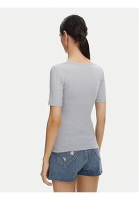 Lee T-Shirt Henley 112363830 Błękitny Slim Fit. Typ kołnierza: typu henley. Kolor: niebieski. Materiał: syntetyk