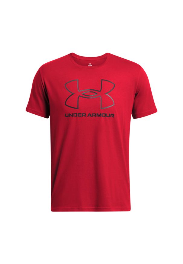 Koszulka sportowa męska Under Armour 1382915600. Kolor: wielokolorowy, czarny, czerwony. Długość rękawa: krótki rękaw. Długość: krótkie. Sport: fitness