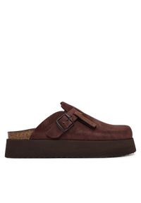 D.Franklin Klapki DFSH414005 Brązowy. Kolor: brązowy. Materiał: skóra, zamsz #1