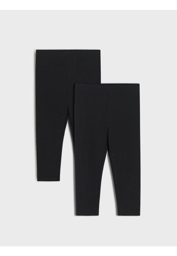 Sinsay - Legginsy 2 pack - czarny. Kolor: czarny