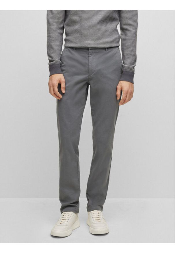 BOSS - Boss Chinosy Kaito1 50487966 Szary Slim Fit. Kolor: szary. Materiał: bawełna