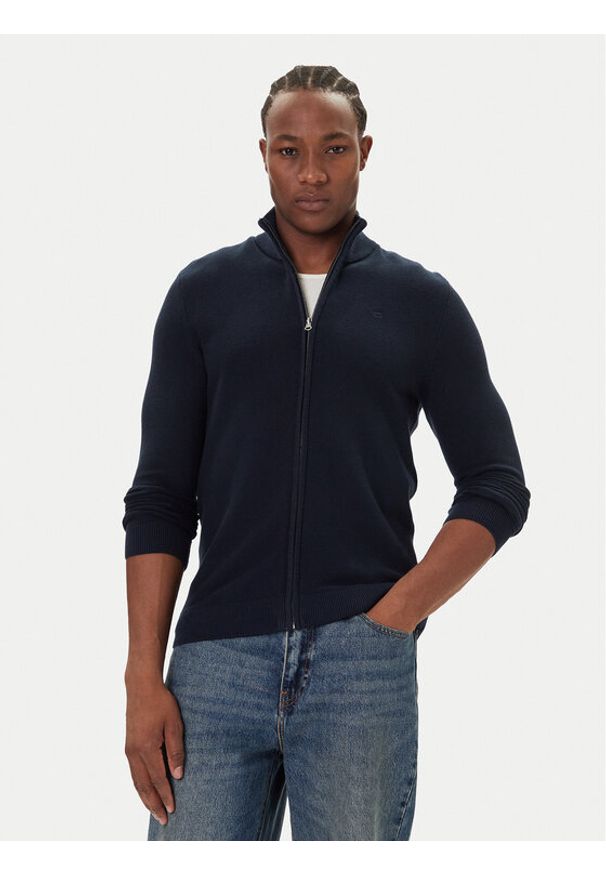 Mustang Kardigan Escondido 1016847 Granatowy Regular Fit. Kolor: niebieski. Materiał: bawełna