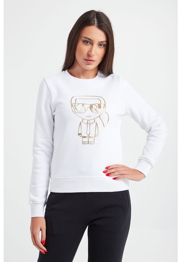 Karl Lagerfeld - BLUZA KARL LAGERFELD. Długość rękawa: długi rękaw. Długość: długie. Wzór: nadruk