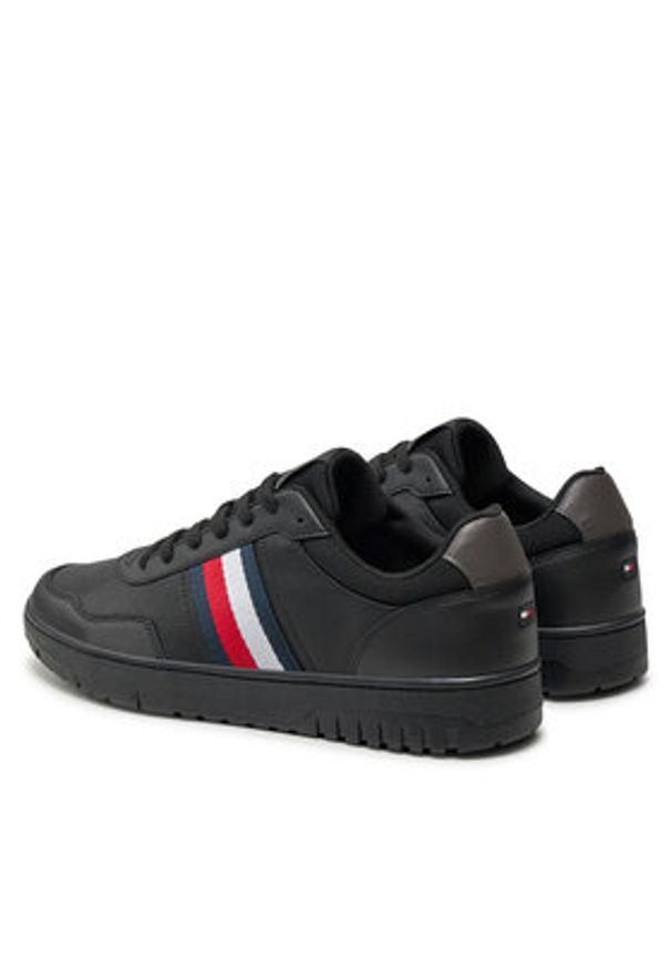 TOMMY HILFIGER - Tommy Hilfiger Sneakersy Th Basket Core Lite FM0FM05116 Czarny. Kolor: czarny. Materiał: materiał