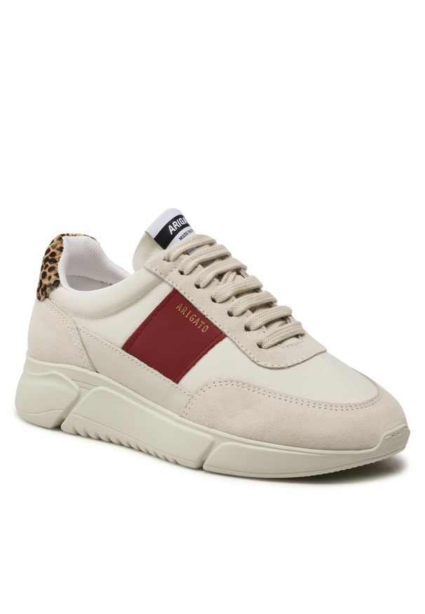 Sneakersy Axel Arigato Genesis Vintage Runner 84050 Cremino/Bordeaux/Leopard. Kolor: beżowy. Materiał: materiał