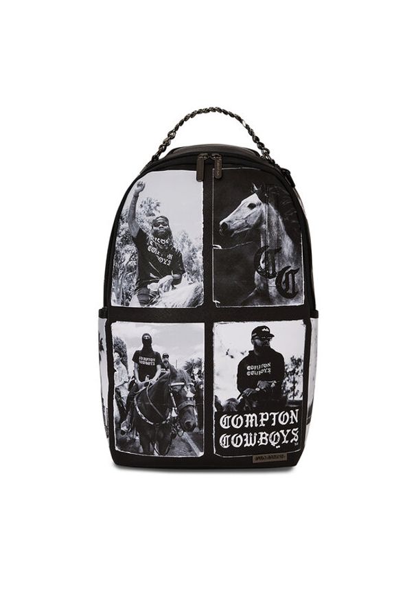 SPRAYGROUND Plecak Compton Backpack Sq 910B5976NSZ Czarny. Kolor: czarny. Materiał: skóra