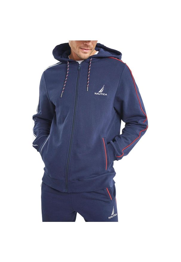 Bluza Męska Nautica Myles FZ. Kolor: niebieski. Materiał: bawełna. Sezon: zima, jesień