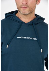 La Martina - LA MARTINA Granatowa bluza męska z kapturem, Rozmiar XXL. Typ kołnierza: kaptur. Kolor: niebieski. Materiał: jersey #6