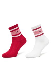 TOMMY HILFIGER - Zestaw 2 par wysokich skarpet dziecięcych Tommy Hilfiger. Kolor: różowy