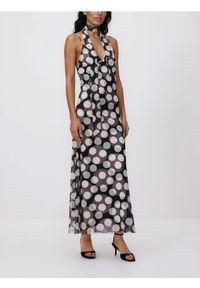 Reserved - Sukienka maxi w groszki - wielobarwny. Materiał: tkanina. Wzór: grochy. Długość: maxi #1